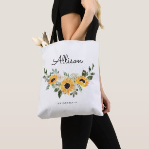 Tote Bag Sirène Russe Mariage de tournesol Eucalyptus