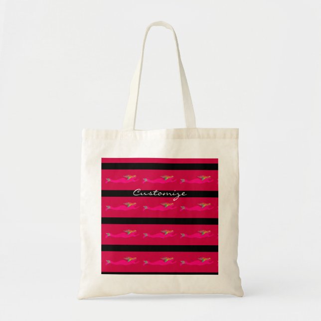 Tote Bag sirènes roses nager rose (Devant)