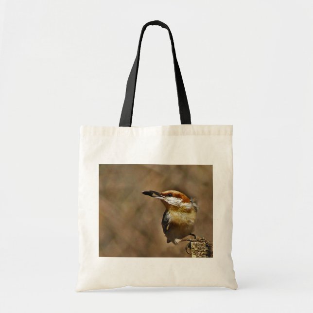 Tote Bag sittelle Brun-dirigée fourre-tout (Devant)