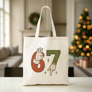 Tote Bag Six Seven 67 6 7 Santa Elf Noël Meme