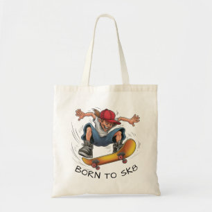 Tote Bag Skater Boy Skateboard