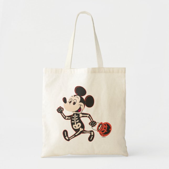 Tote Bag Skeleton Mickey sur Halloween (Devant)