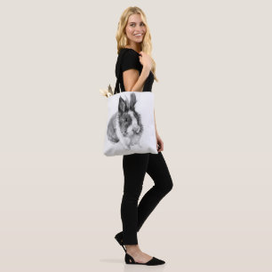 Tote Bag "Sketch lapin : charmant lapin dessiné à la main
