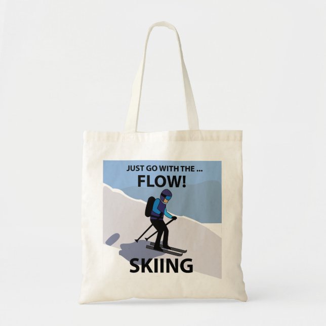 Tote Bag Ski Aller Avec Le Ski De Flux (Devant)