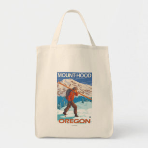 Tote Bag Skis de transport de neige de skieur - capot de