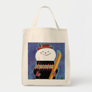 Tote Bag Skis pour le bonhomme de neige