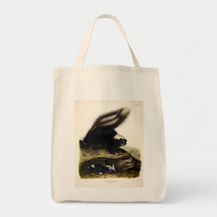 Tote Bag Skunk américaine commune ou Striped Skunk, par Aud