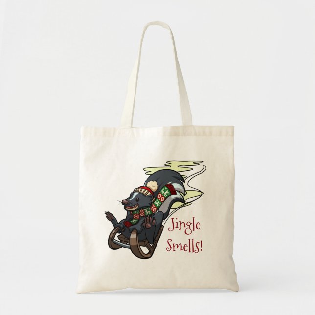 Tote Bag Skunk On A Souris Un Jingle De Chaussée Odeurs! Ca (Devant)