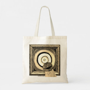 Tote Bag Skwot au-dessus Assie l'Alien Barker à Sepia