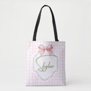 Tote Bag Skylar personnalisé bébé fille infirmière Bow&En v
