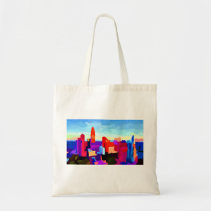 Tote Bag Skyline Queen City Charlotte