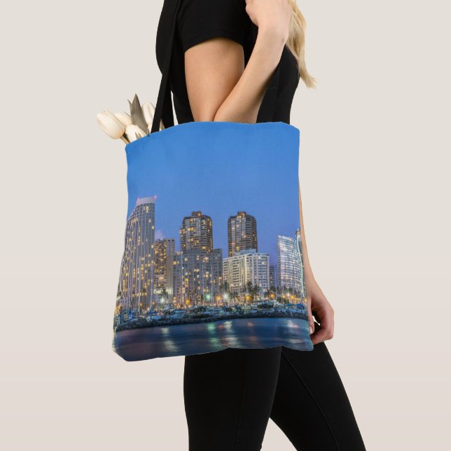 Tote Bag Skyline urbain de Waikiki (De près)
