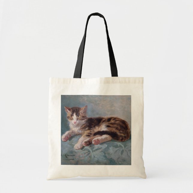 Tote Bag Sleepy Kitten par Henriette Ronner-Knip (Devant)