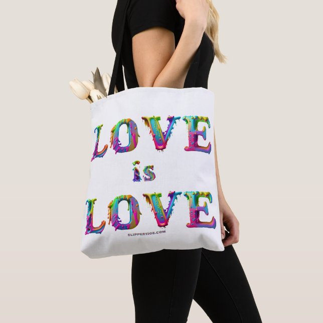 Tote Bag SlipperyJoe amour est l'amour goutte à goutte de f (De près)