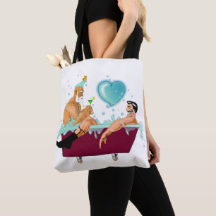 Tote Bag SlipperyJoe's deux gays hommes aiment la baignoire