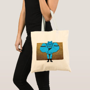 Tote Bag SlipperyJoe's gay muscle bear cartoon thong cuir
