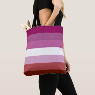 Tote Bag SlipperyJoe's Lesbian Pride drapeau feminine Lipst