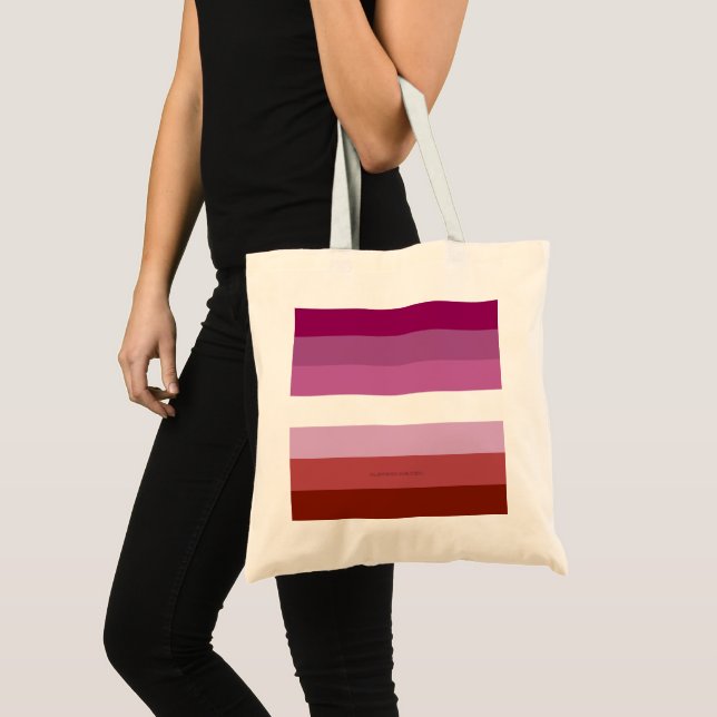 Tote Bag SlipperyJoe's lesbian pride flag feminine communit (Devant (produit))