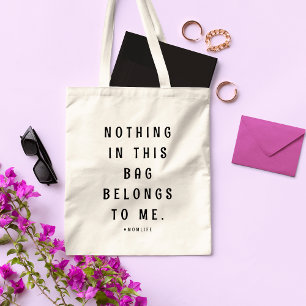 Tote Bag Slogan amusant Moderne Minimaliste Motherhood   Ma