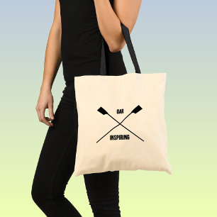 Tote Bag slogan d'aviron inspirant à l'ours croisé