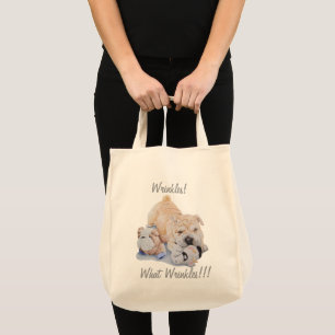 Tote Bag Slogan shar d'amusement de nounours de pei de
