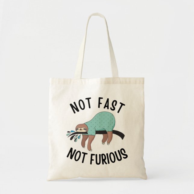 Tote Bag Sloth Pas Rapide Pas Furieux (Devant)