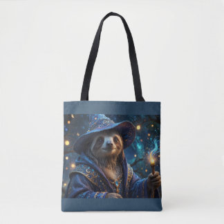Tote Bag Sloth Wizard