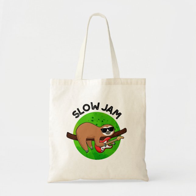 Tote Bag Slow Jam Funky Musique Animal Pun (Devant)