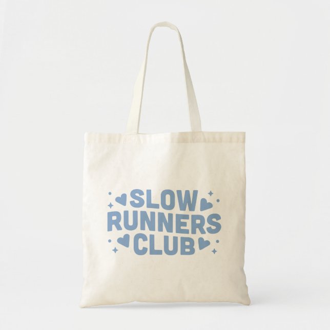Tote Bag Slow runner club drôle (Devant)