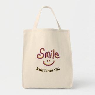 Tote Bag Smile Jesus Loves You Personalized 