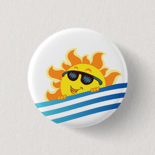 Tote Bag Smile Sun 1 Inch Round Button