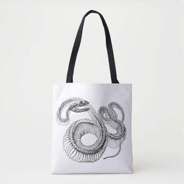 Tote Bag Snake Skeleton Notebook (Devant)