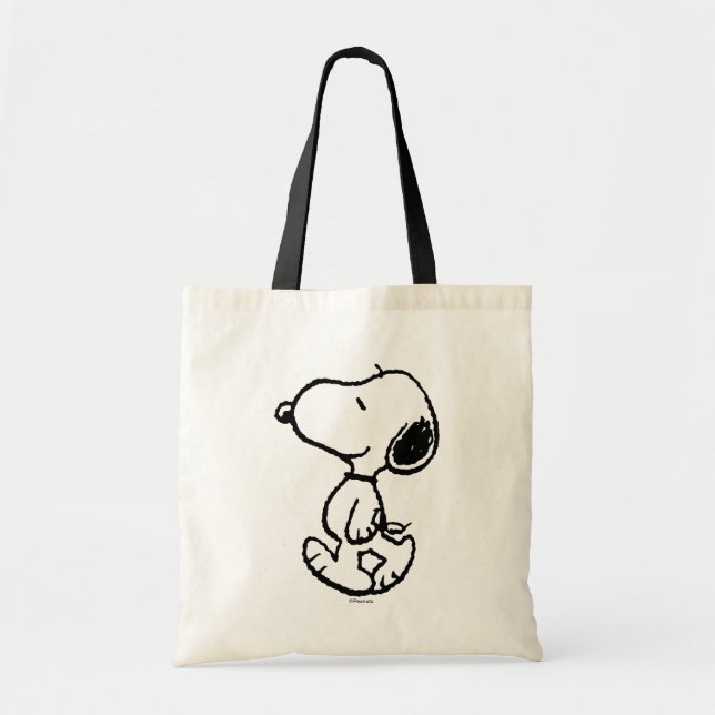 Tote Bag Snoopy Black & Magenta Motif (Devant)