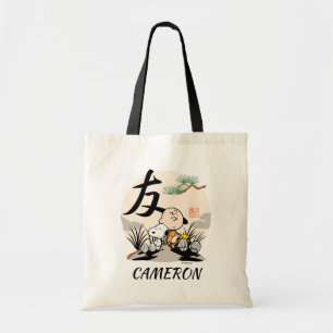 Tote Bag Snoopy, Charlie Brown et Woodstock - Ami