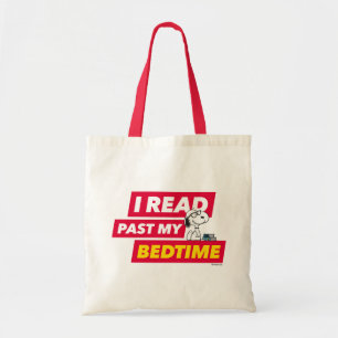 Tote Bag Snoopy "I Read Past My Bedtime"