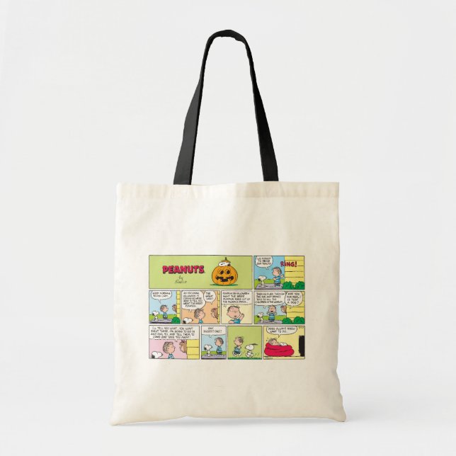 Tote Bag Snoopy & Linus | Les grandes nouvelles Citrouilles (Devant)