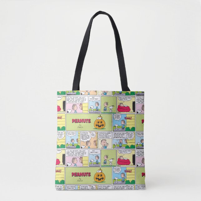 Tote Bag Snoopy & Linus | Les grandes nouvelles Citrouilles (Devant)