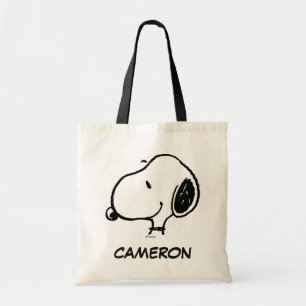 Tote Bag Snoopy Smile Giggle Laugh   Ajouter Votre Nom