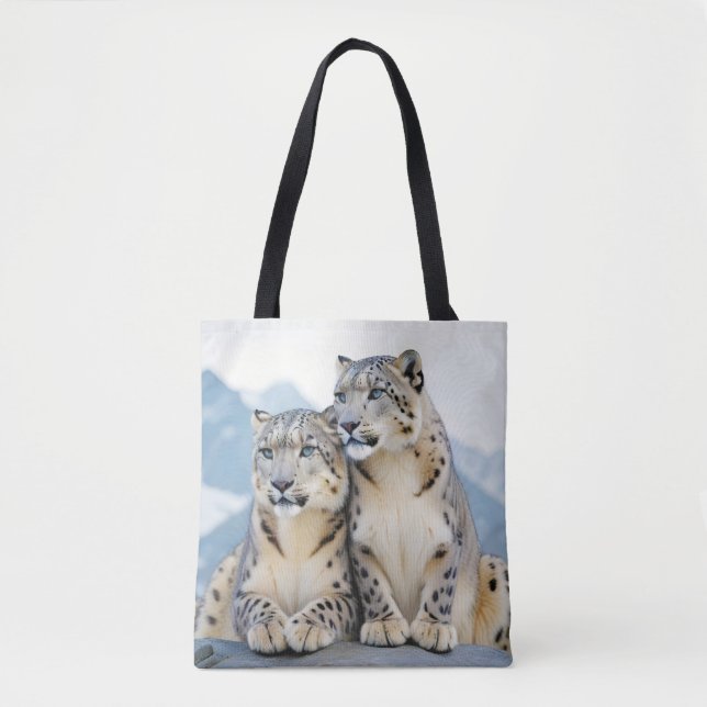 Tote Bag Snow Leopard Animal Nature Animale Affection Faune (Devant)