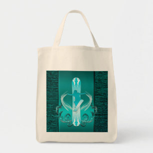 Tote Bag Snowboarding, surfeur avec les éléments floraux