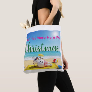 Tote Bag Snowman bronzage