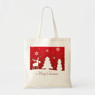 Tote Bag Snowman de rennes d'arbre de Noël