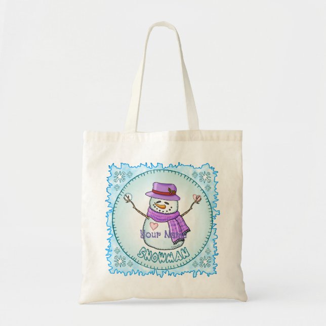 Tote Bag Snowman givré (Devant)