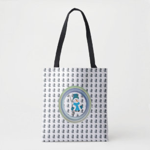 Tote Bag Snowman Golf Swing