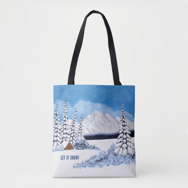 Tote Bag Snowy Winter Scene (Devant)