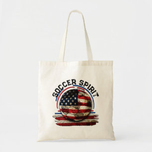 Tote Bag Soccer Spirit USA, Distressed USA Drapeau