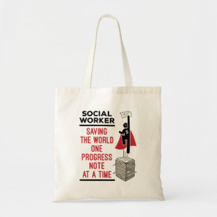 Tote Bag Social Worker Funny Progress Note Social Work