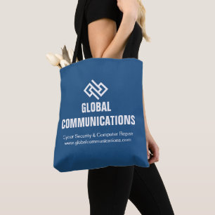 Tote Bag Société de marketing de cybersécurité bleu personn