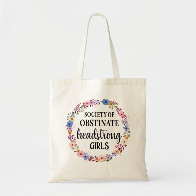 Tote Bag Société Des Filles Obstinées À La Tête (Devant)