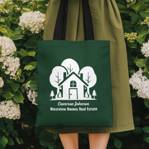 Tote Bag Société immobilière Maison verte personnalisée en 